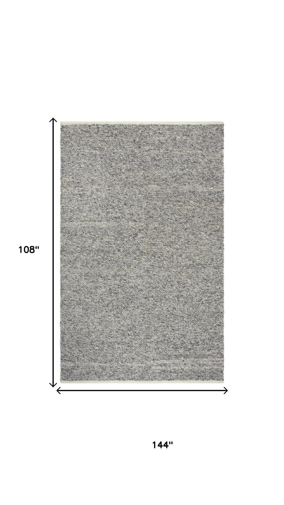 9' X 12' Brown And Natural Wool Hand Woven Area Rug Homeroots Home Decor