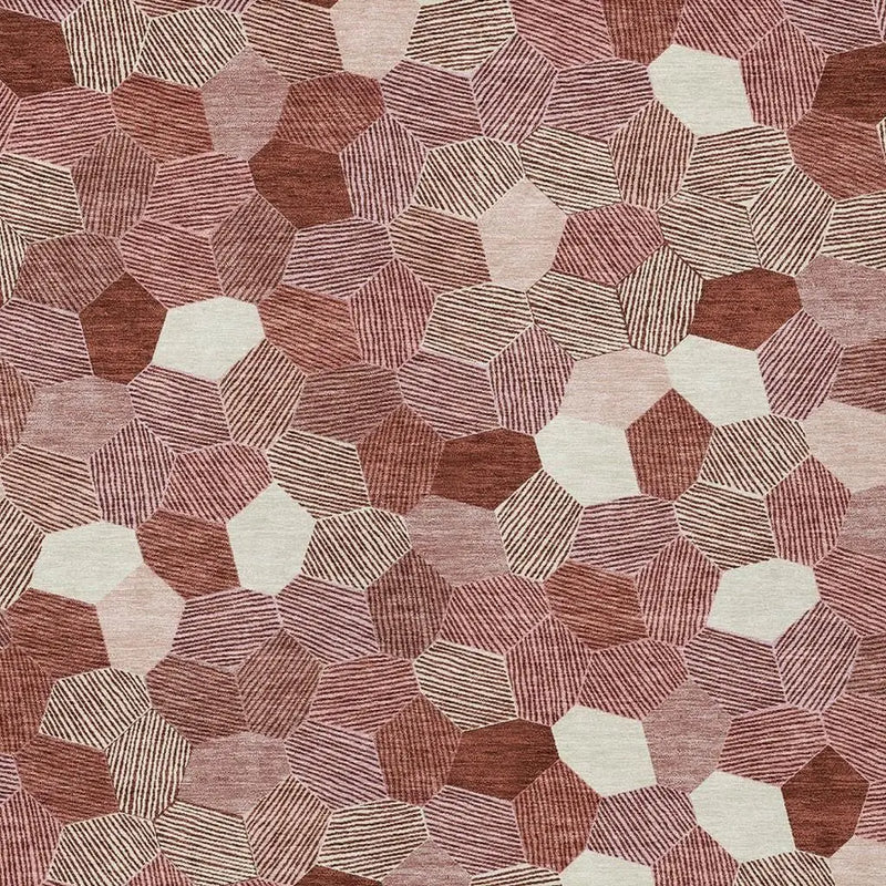 9' X 12' Burgundy And Ivory Geometric Washable Indoor Outdoor Area Rug Homeroots Outdoor