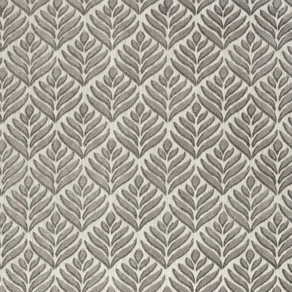 9' X 12' Charcoal Floral Stain Resistant Non Skid Area Rug Homeroots Outdoor