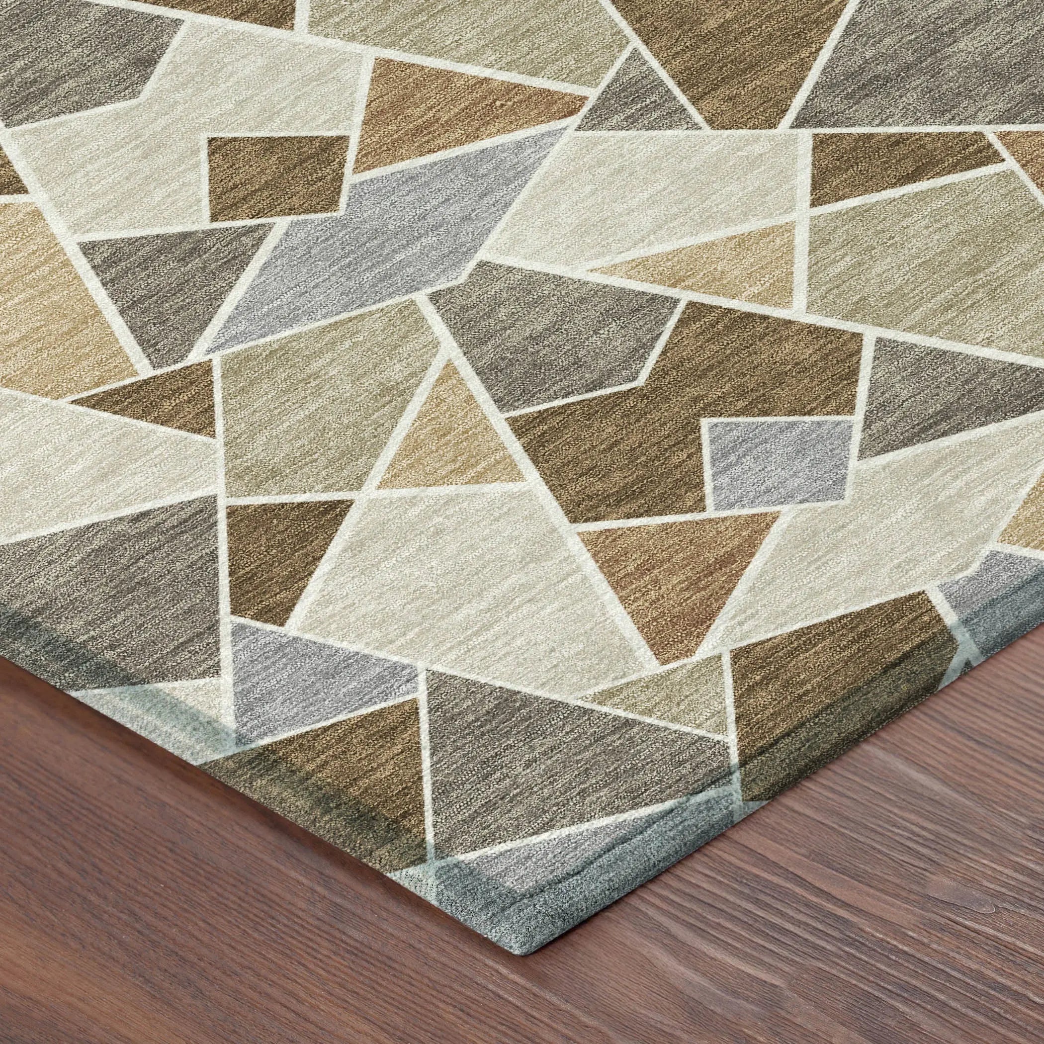9' X 12' Chocolate And Beige Geometric Washable Indoor Outdoor Area Rug Homeroots Outdoor