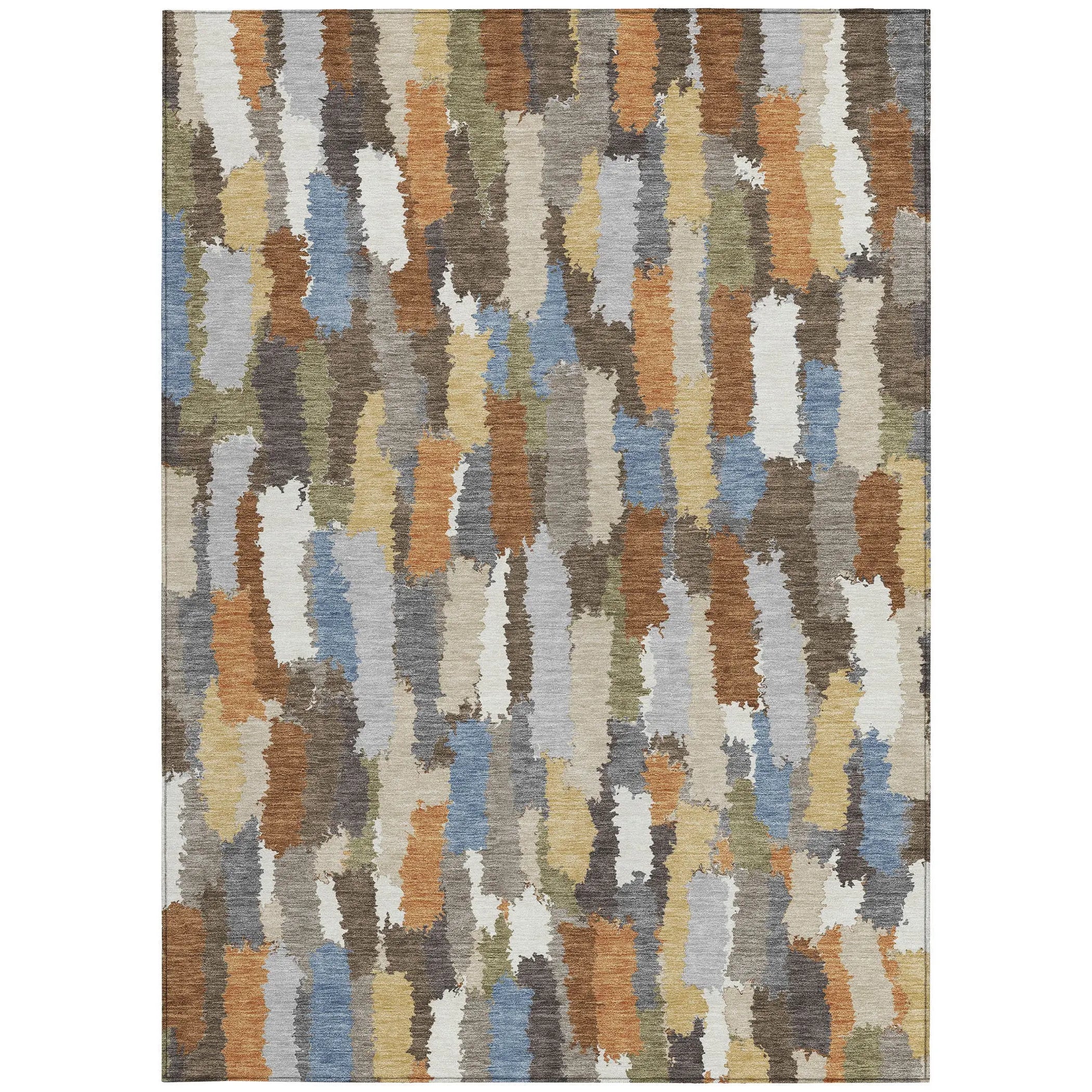 9' X 12' Chocolate And Beige Striped Washable Indoor Outdoor Area Rug Homeroots Outdoor