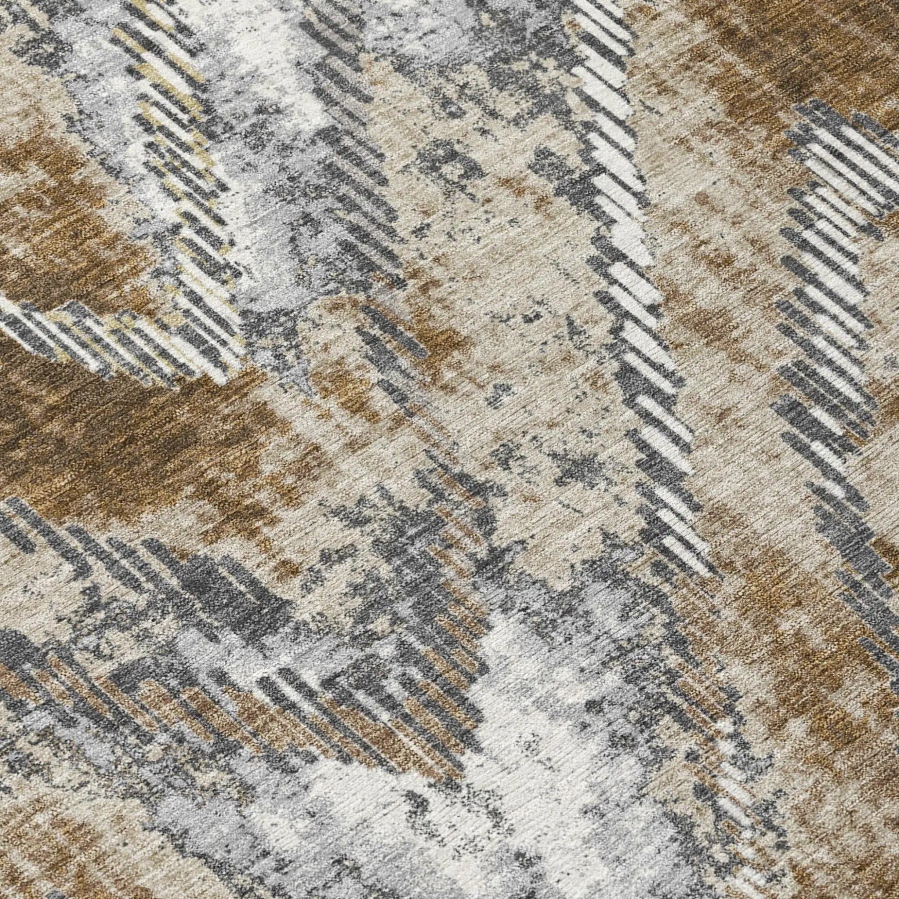 9' X 12' Chocolate And Brown Abstract Washable Indoor Outdoor Area Rug Homeroots Outdoor