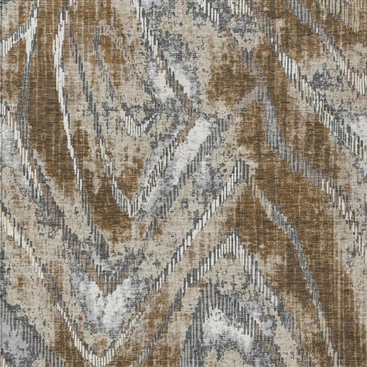 9' X 12' Chocolate And Brown Abstract Washable Indoor Outdoor Area Rug Homeroots Outdoor