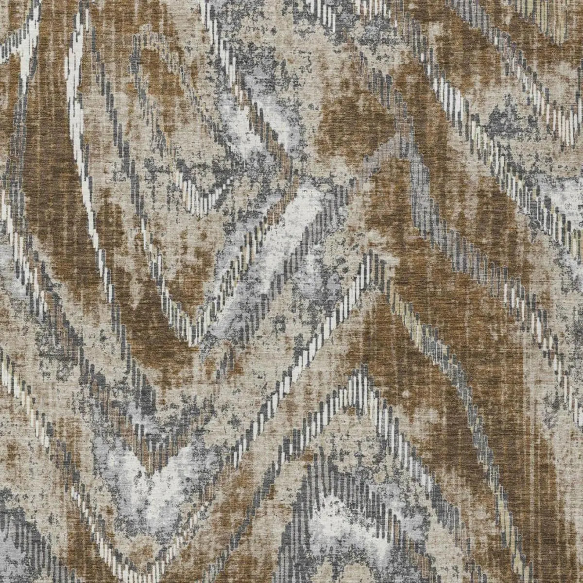 9' X 12' Chocolate And Brown Abstract Washable Indoor Outdoor Area Rug Homeroots Outdoor