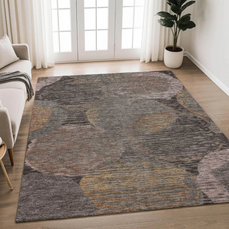 9' X 12' Chocolate And Brown Geometric Washable Indoor Outdoor Area Rug Homeroots Outdoor