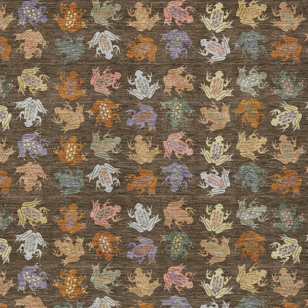 9' X 12' Chocolate And Brown Geometric Washable Indoor Outdoor Area Rug Homeroots Outdoor