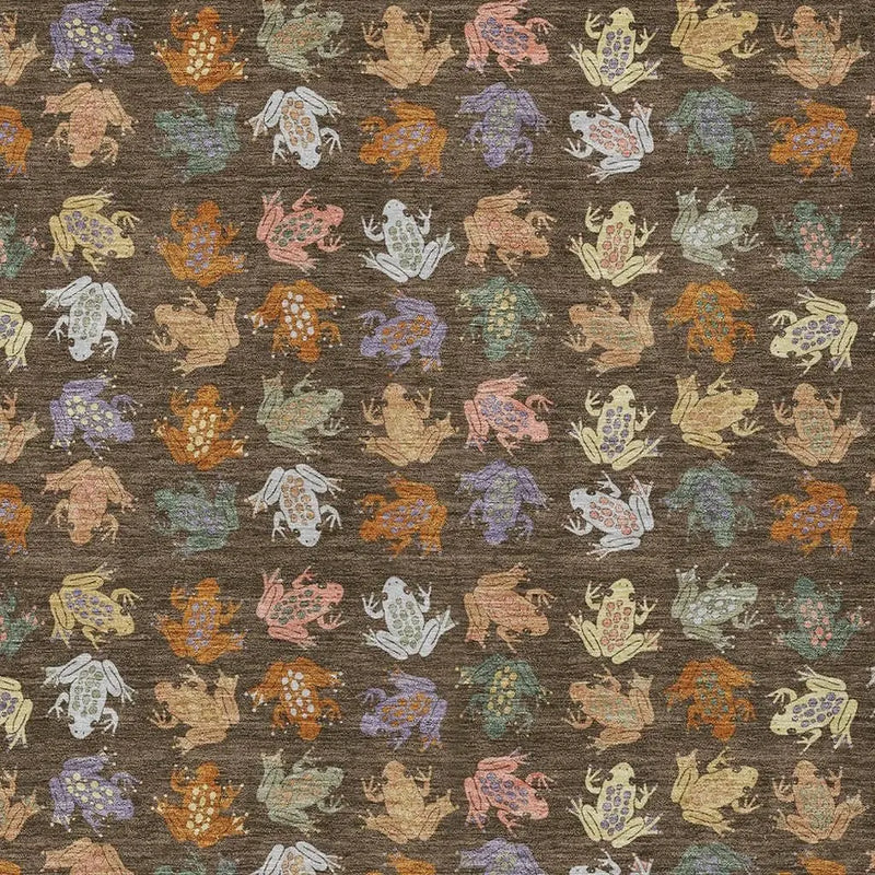 9' X 12' Chocolate And Brown Geometric Washable Indoor Outdoor Area Rug Homeroots Outdoor
