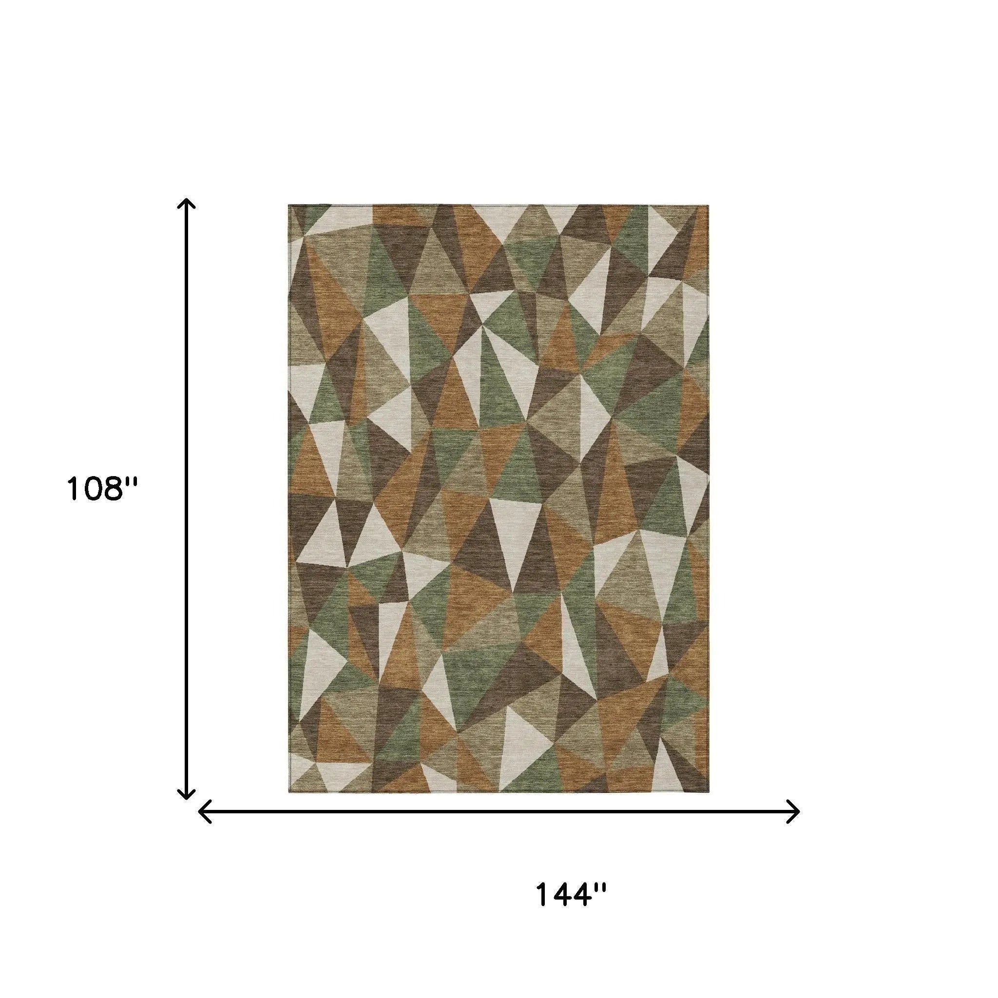 9' X 12' Chocolate And Brown Geometric Washable Indoor Outdoor Area Rug Homeroots Outdoor