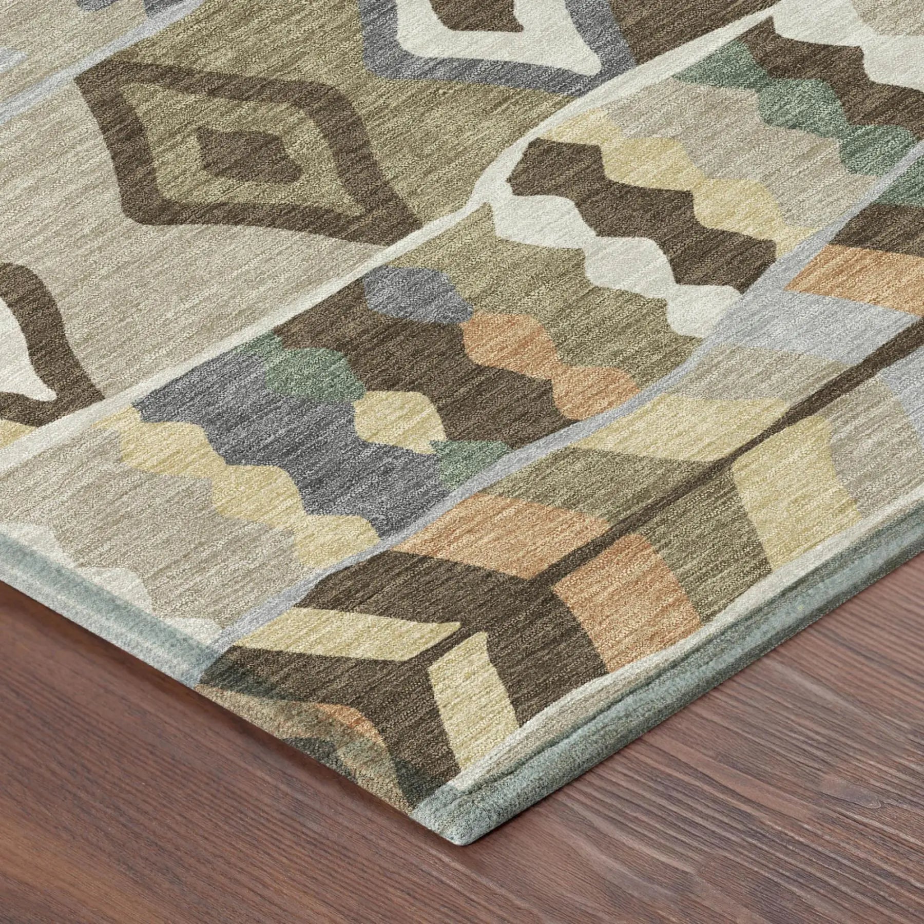 9' X 12' Chocolate And Brown Geometric Washable Indoor Outdoor Area Rug Homeroots Outdoor