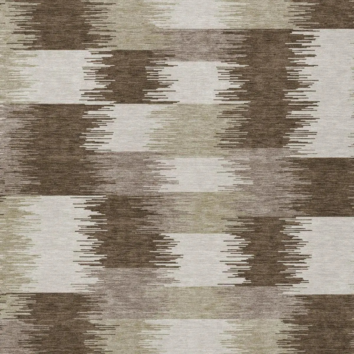 9' X 12' Chocolate And Brown Geometric Washable Indoor Outdoor Area Rug Homeroots Outdoor