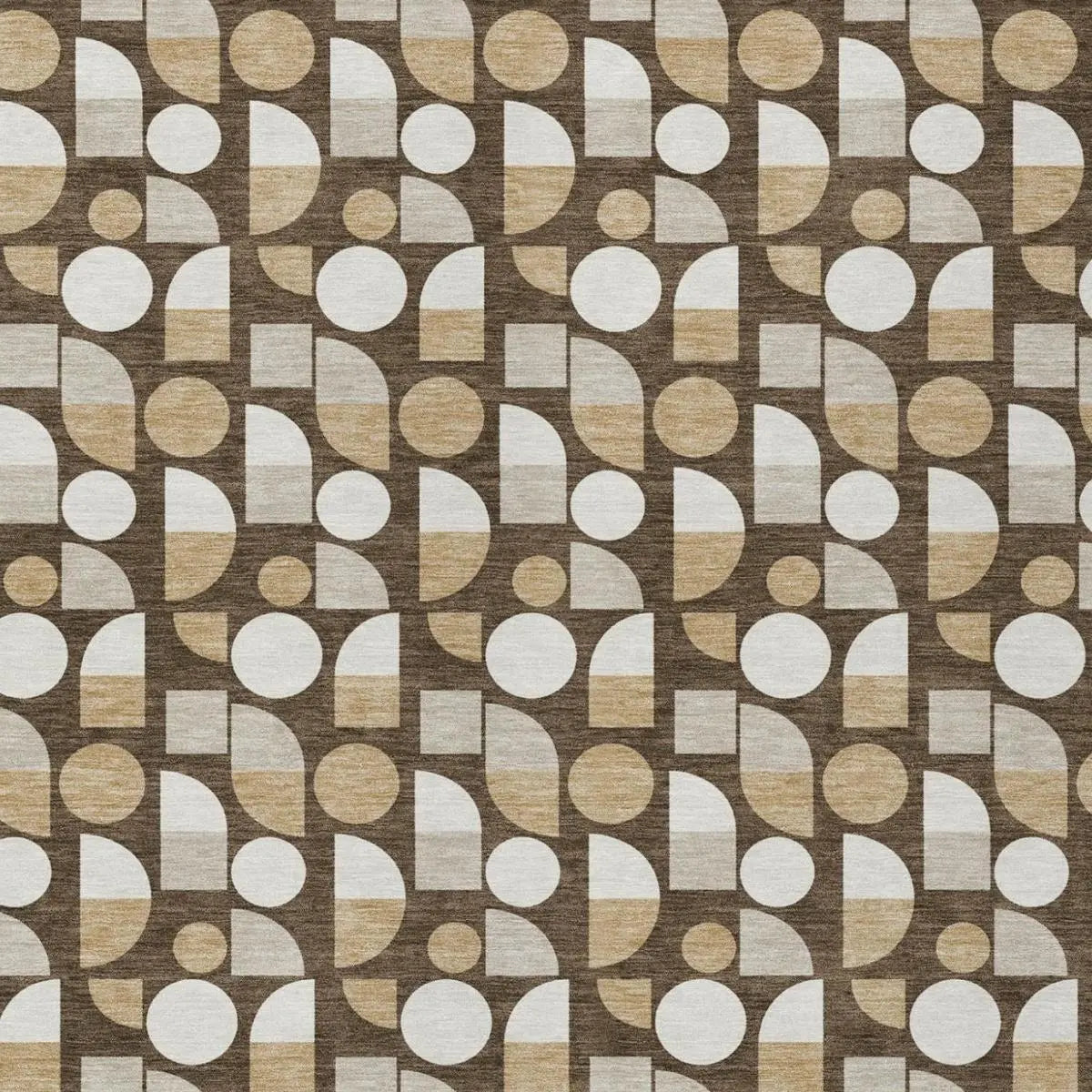 9' X 12' Chocolate And Brown Geometric Washable Indoor Outdoor Area Rug Homeroots Outdoor