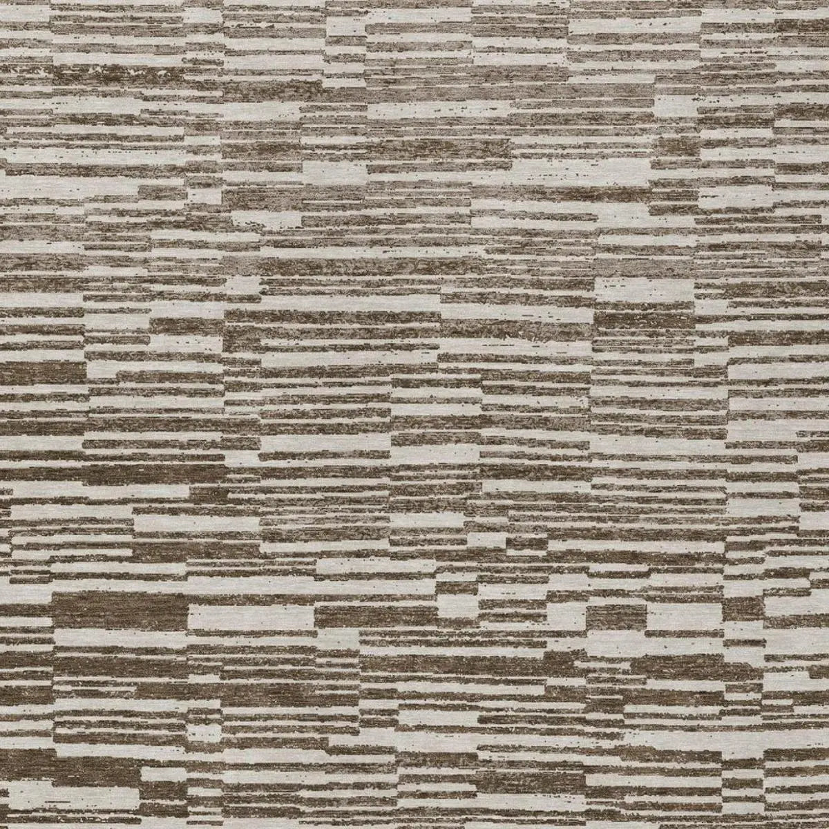 9' X 12' Chocolate And Brown Striped Washable Indoor Outdoor Area Rug Homeroots Outdoor