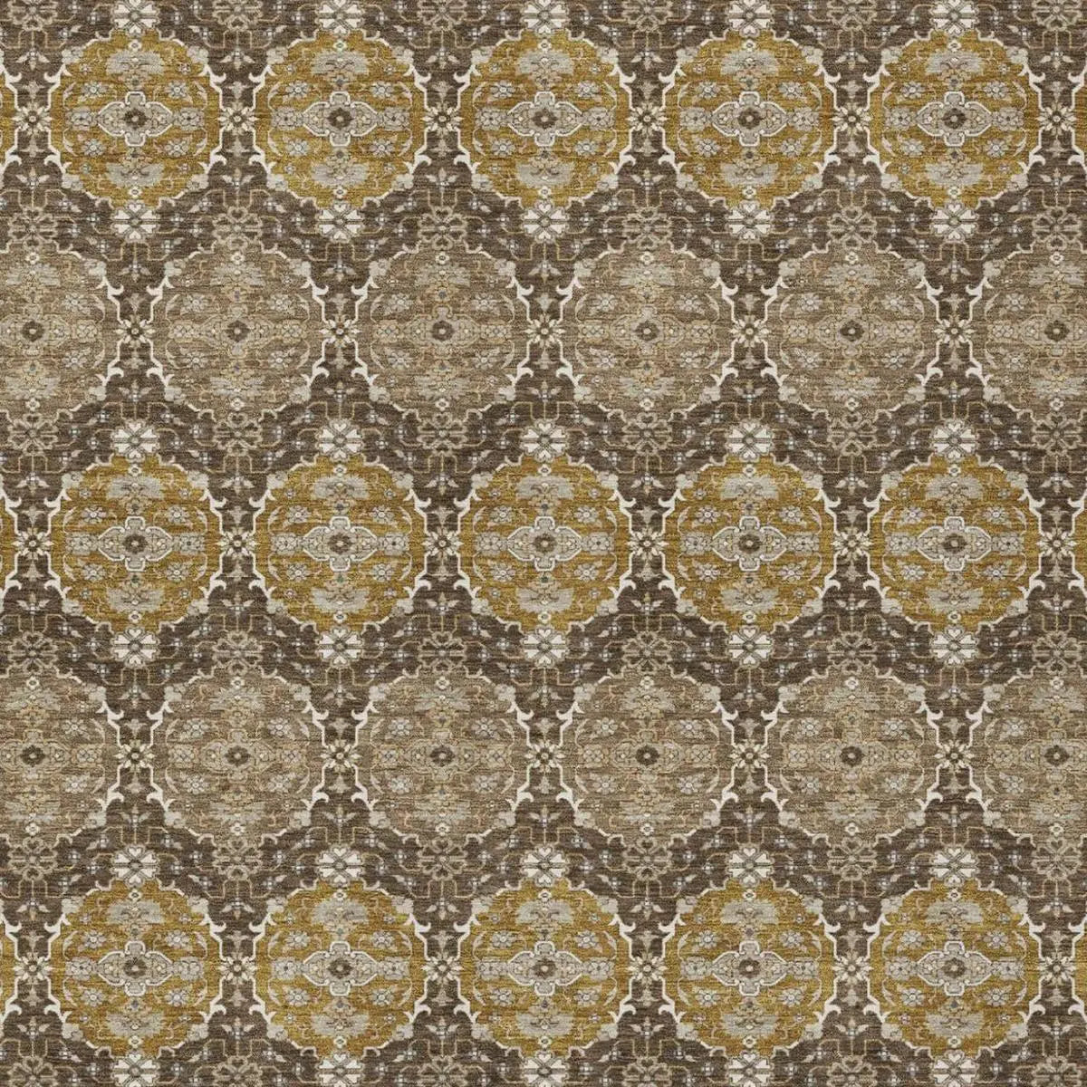 9' X 12' Chocolate And Brown Striped Washable Indoor Outdoor Area Rug Homeroots Outdoor