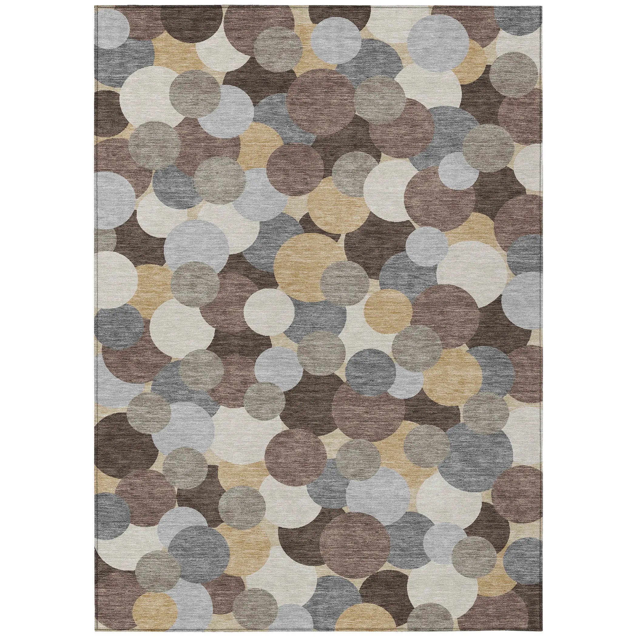 9' X 12' Chocolate And Ivory Geometric Washable Indoor Outdoor Area Rug Homeroots Outdoor