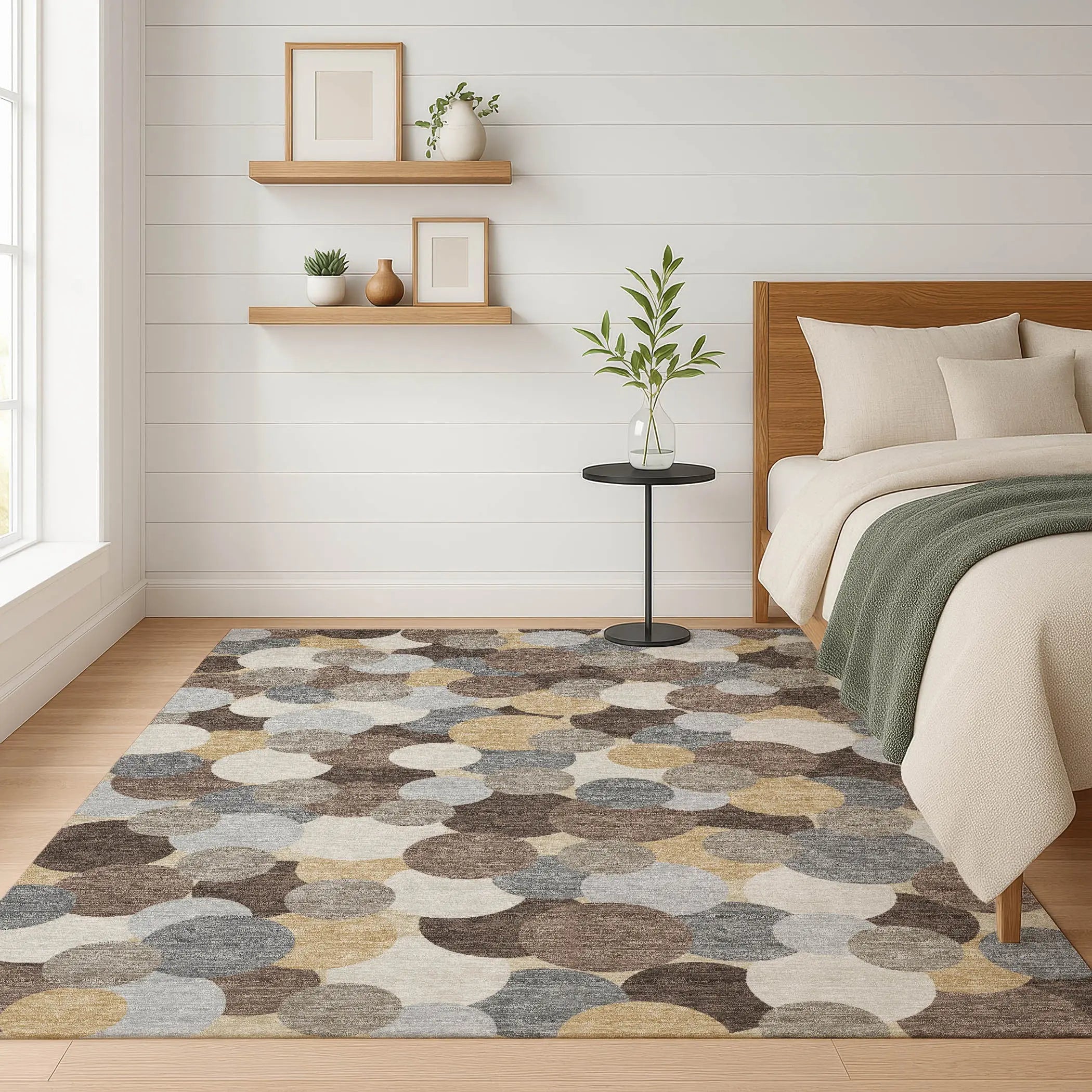9' X 12' Chocolate And Ivory Geometric Washable Indoor Outdoor Area Rug Homeroots Outdoor
