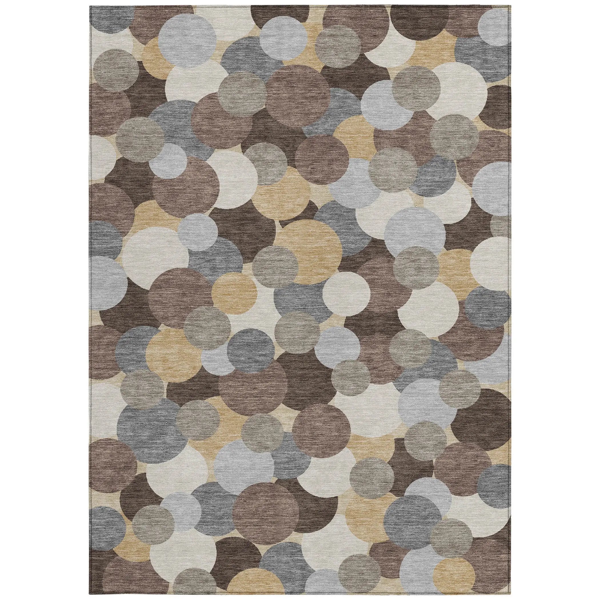 9' X 12' Chocolate And Ivory Geometric Washable Indoor Outdoor Area Rug Homeroots Outdoor