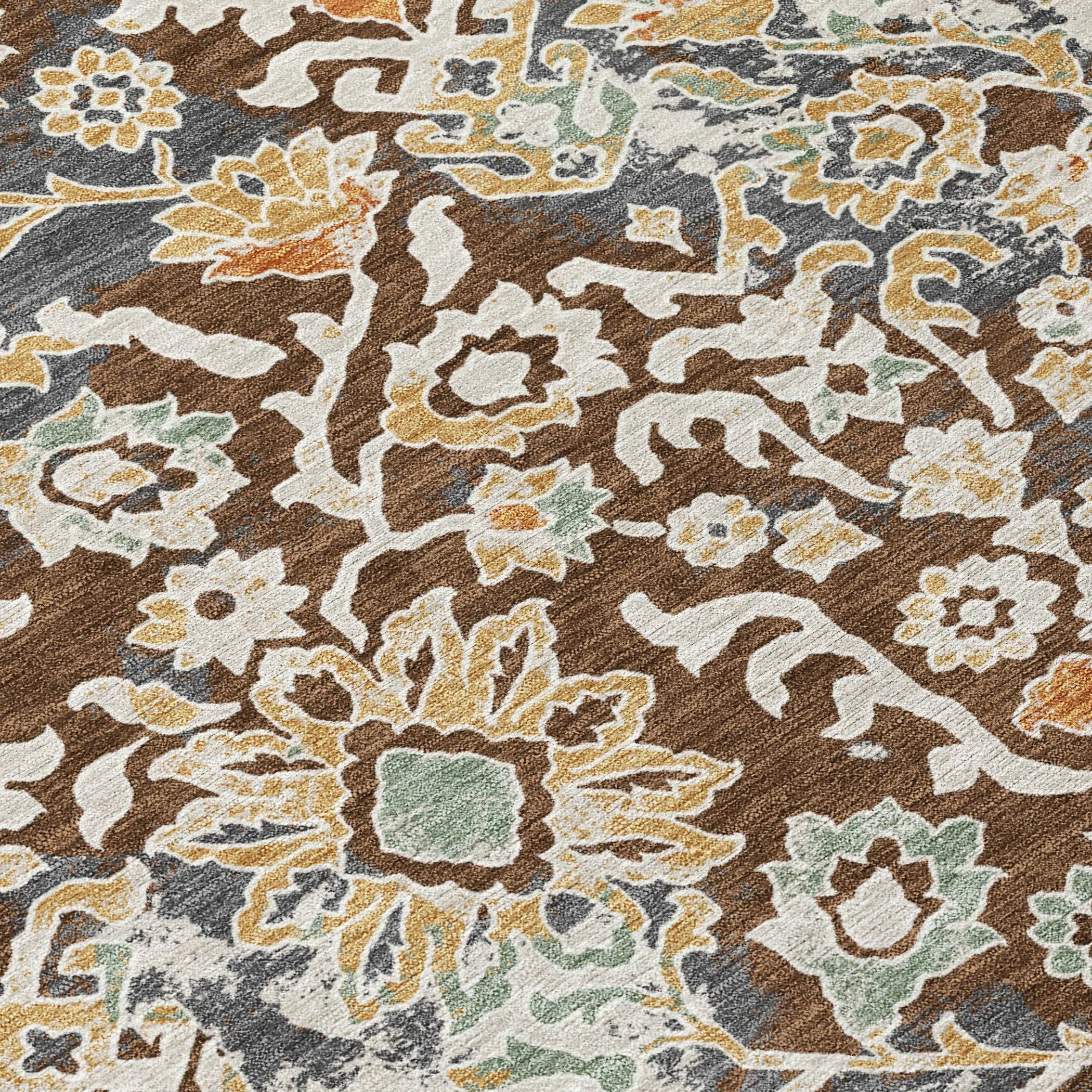 9' X 12' Chocolate And Ivory Geometric Washable Indoor Outdoor Area Rug Homeroots Outdoor
