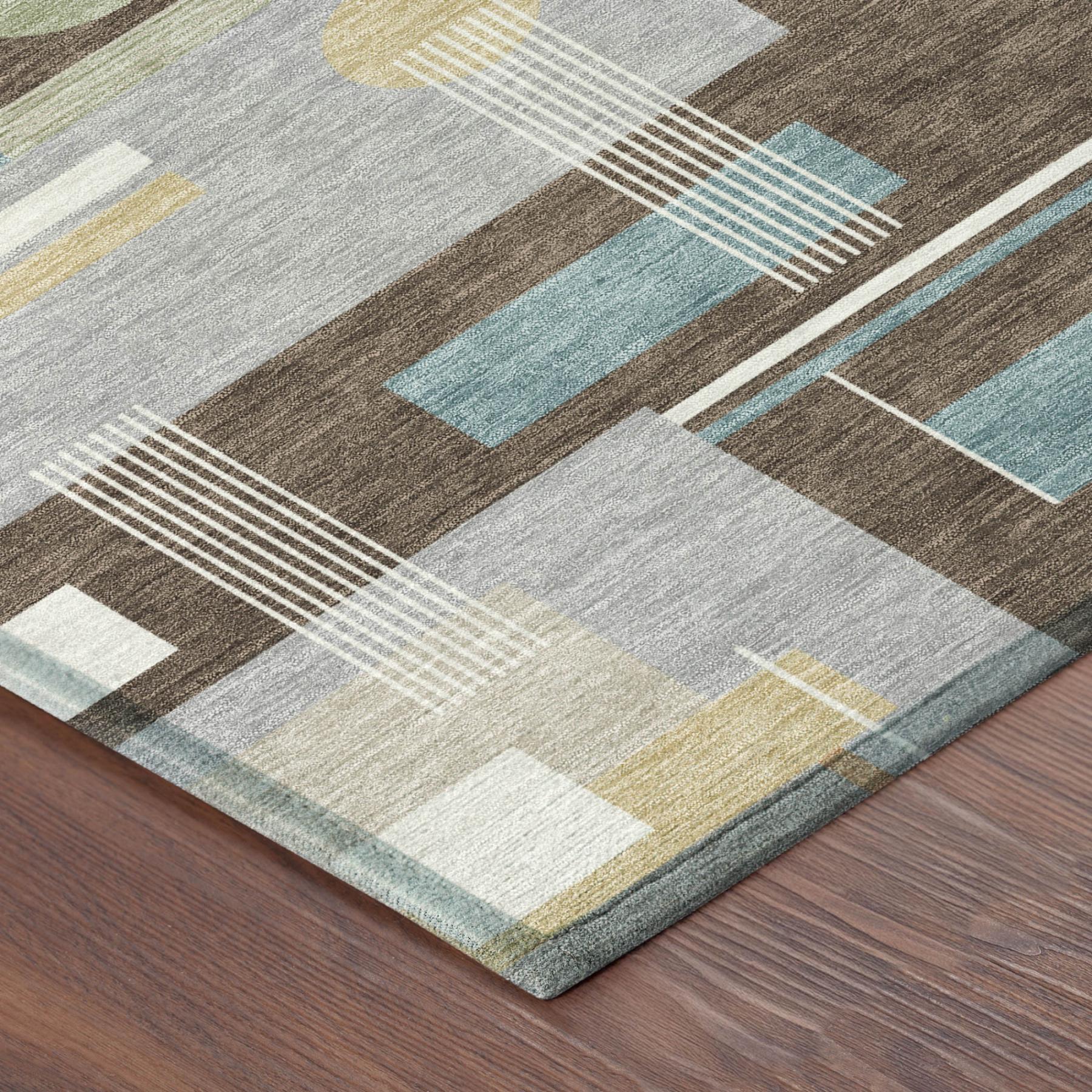 9' X 12' Coffee And Brown Geometric Washable Indoor Outdoor Area Rug Homeroots Outdoor