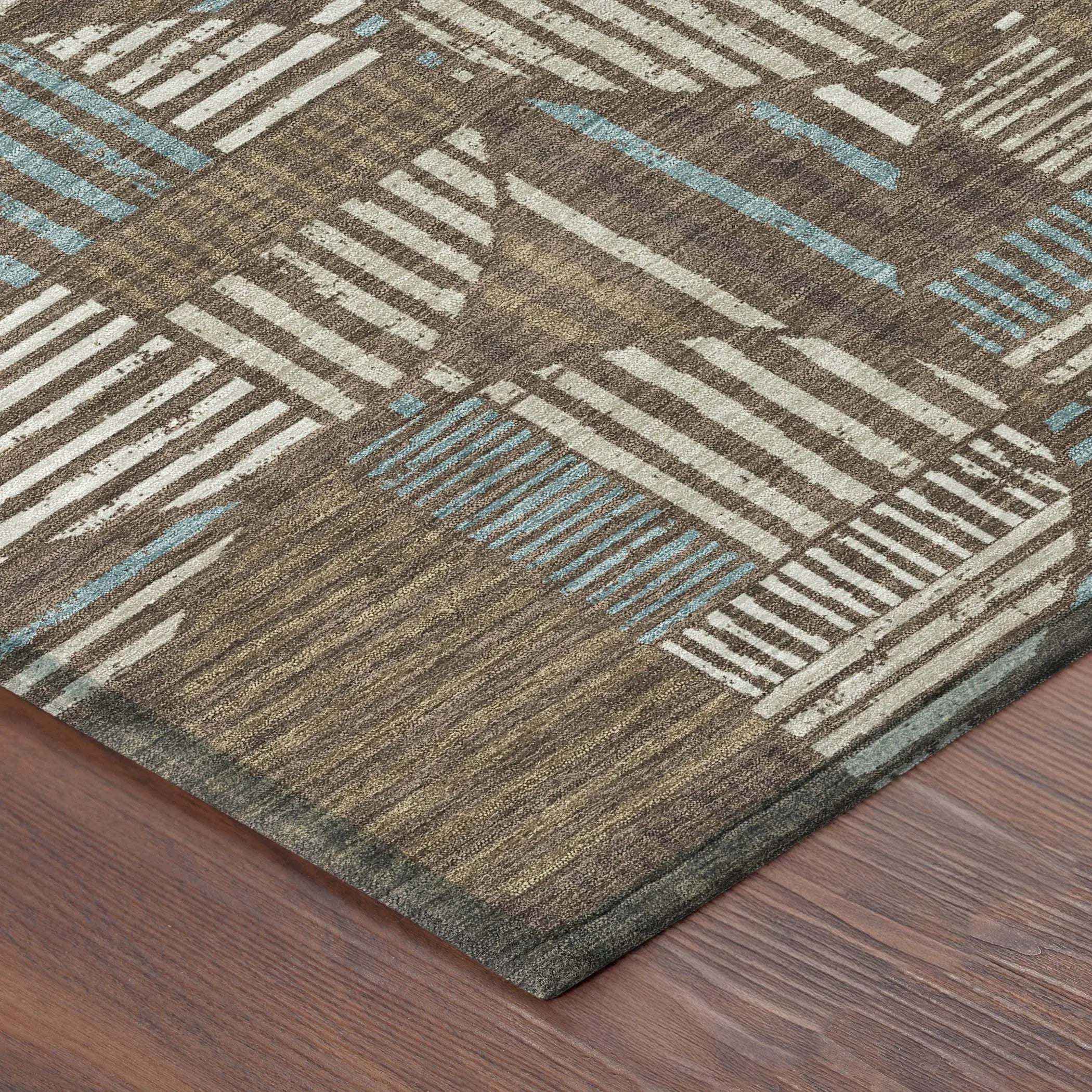 9' X 12' Coffee And Graphite Geometric Washable Indoor Outdoor Area Rug Homeroots Outdoor