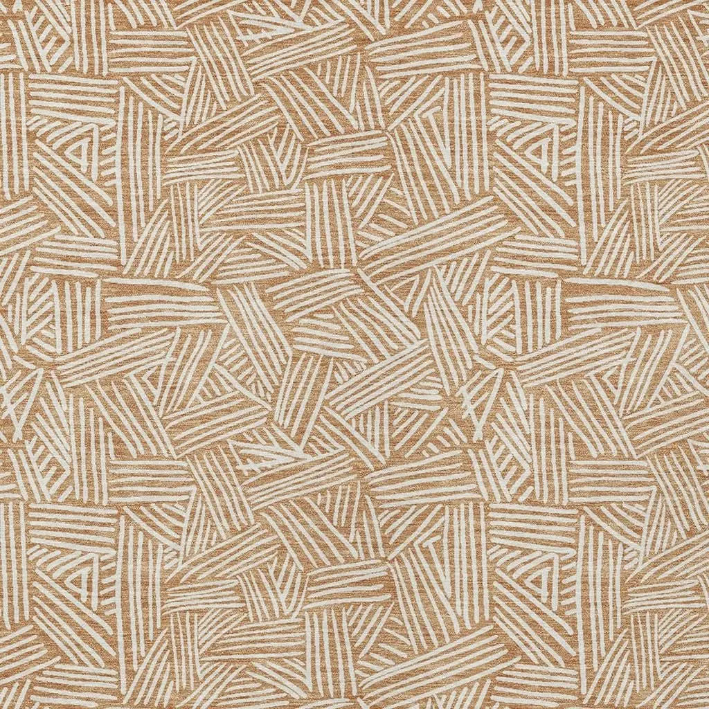 9' X 12' Copper And Ivory Geometric Washable Indoor Outdoor Area Rug Homeroots Outdoor