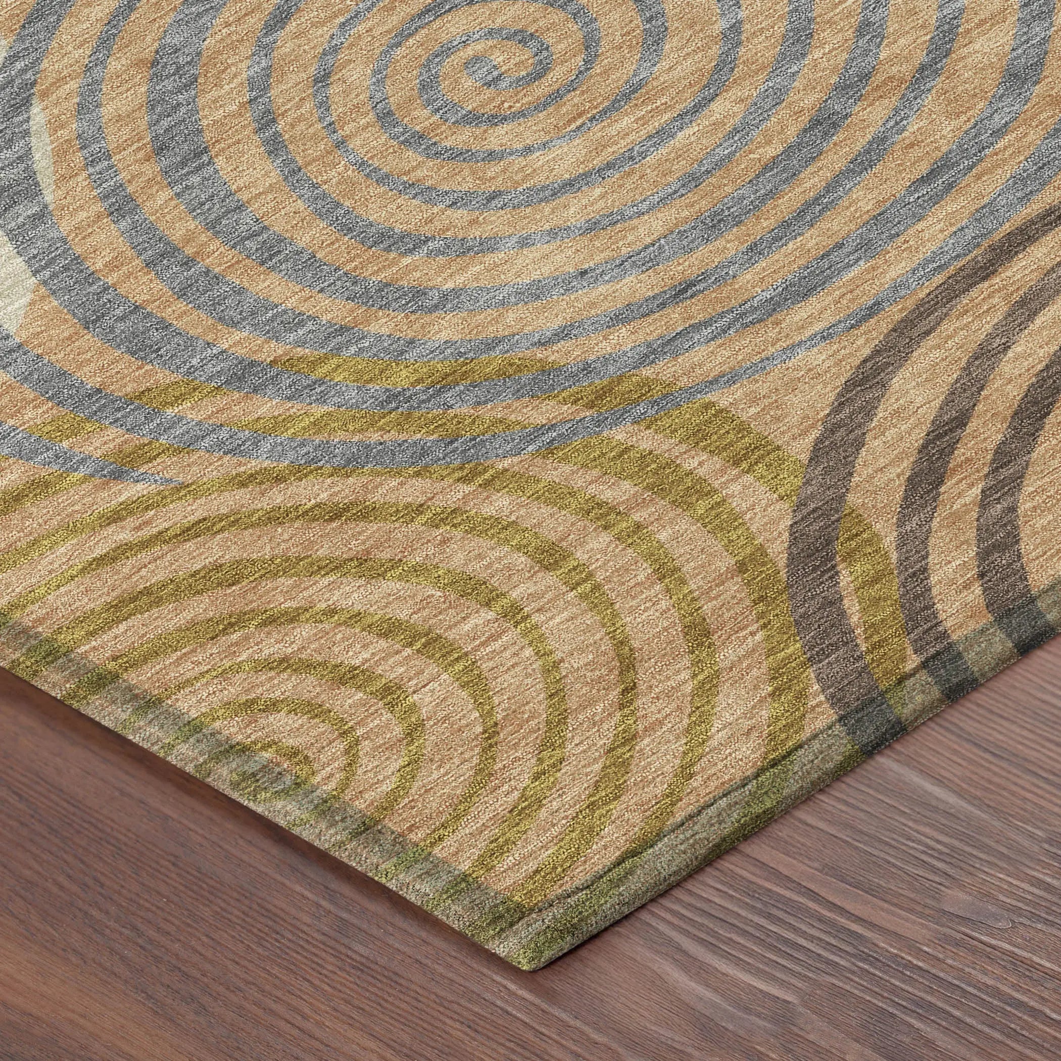9' X 12' Copper And Orange Geometric Washable Indoor Outdoor Area Rug Homeroots Outdoor