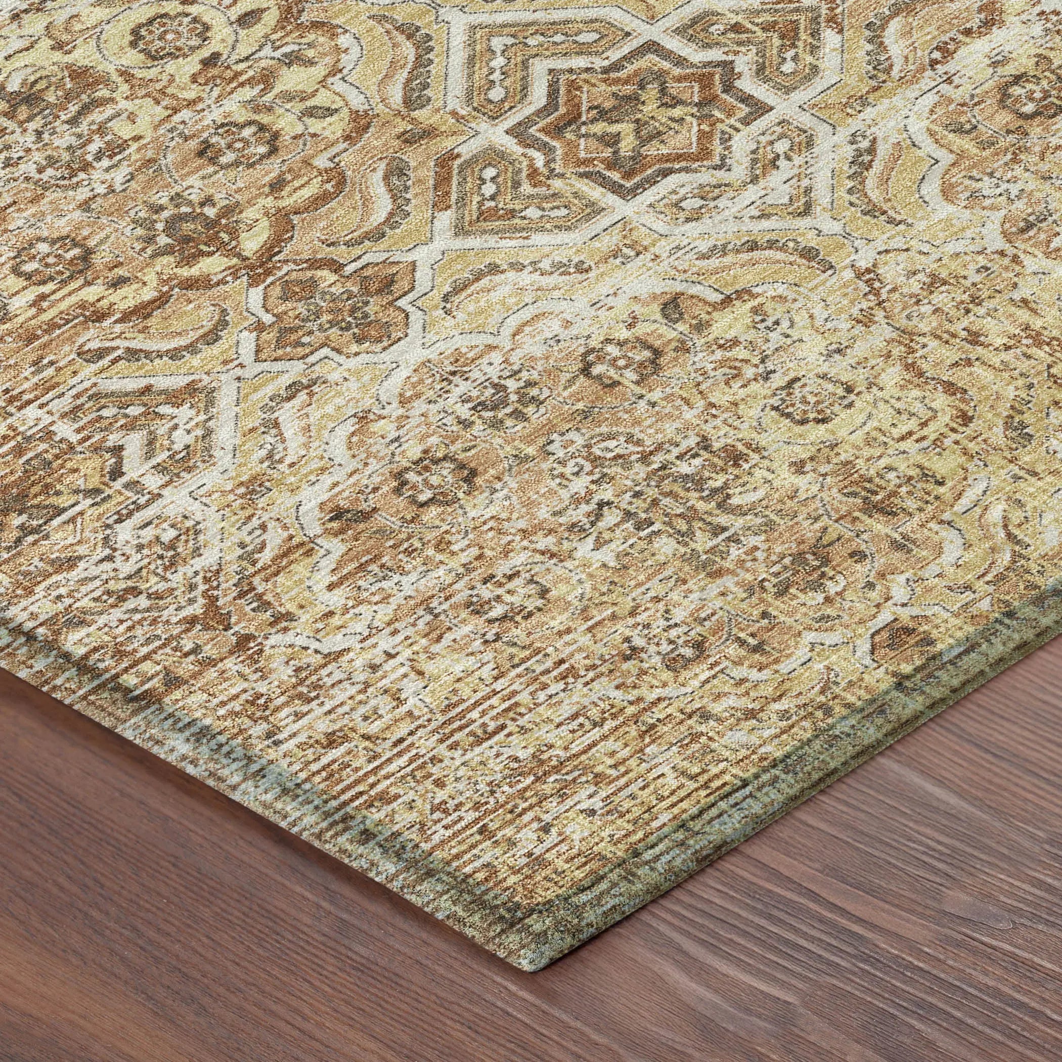 9' X 12' Copper And Purple Floral Washable Indoor Outdoor Area Rug Homeroots Outdoor