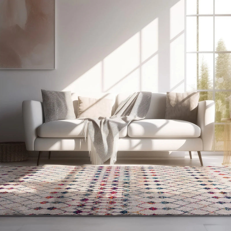 9' X 12' Cream And Blue Abstract Area Rug Homeroots Home Decor