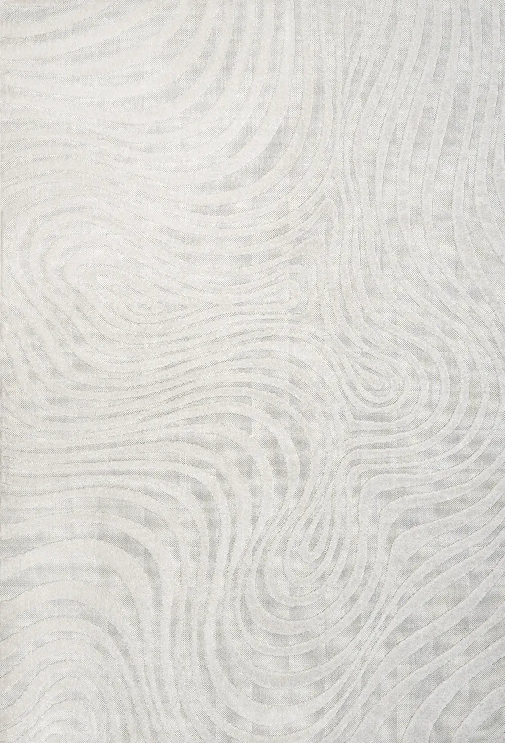 9' X 12' Cream And Ivory Abstract Indoor Outdoor Area Rug Homeroots Outdoor