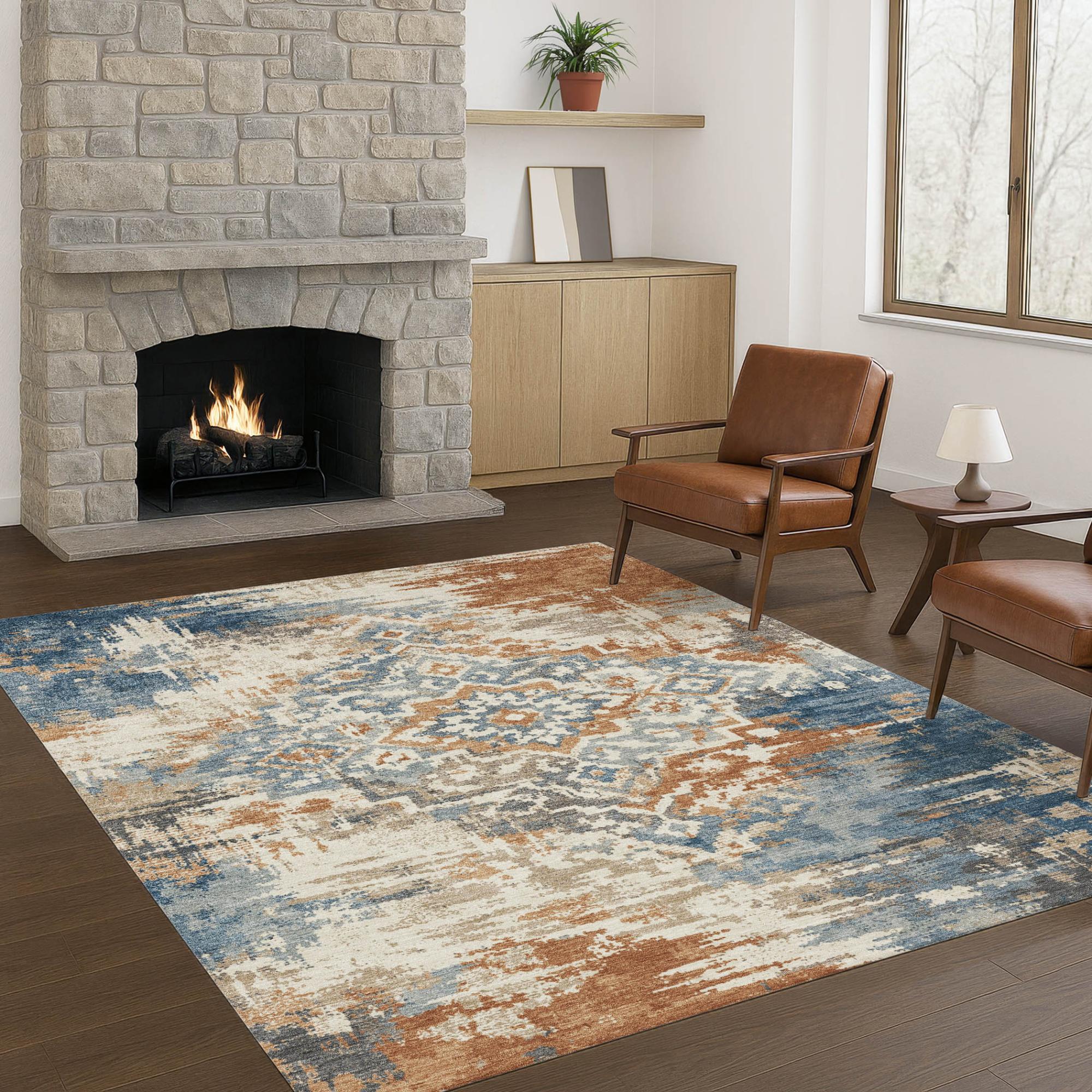9' X 12' Cream And Ivory Medallion Washable Indoor Outdoor Area Rug Homeroots Outdoor