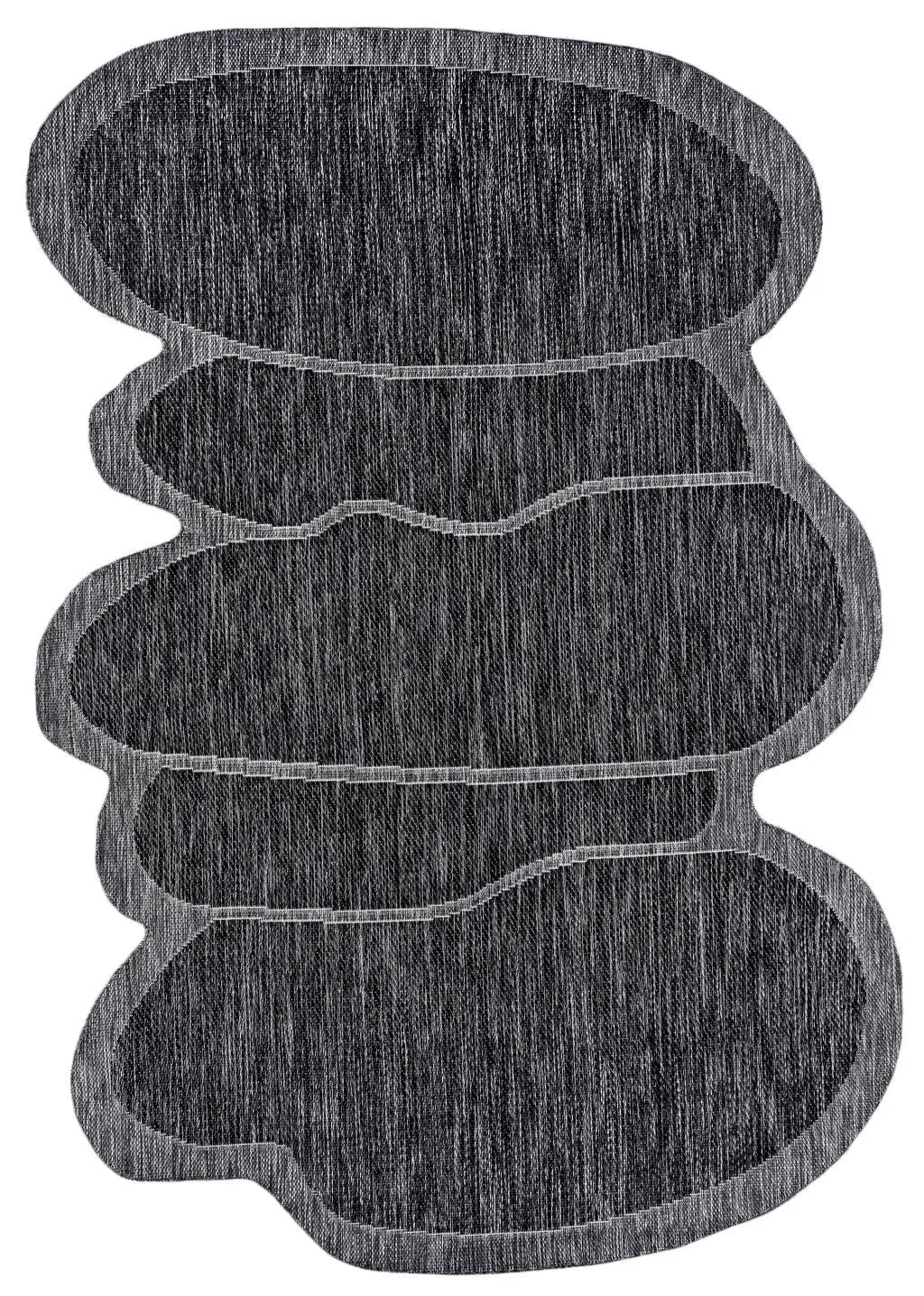 9' X 12' Dark Gray And Gray Medallion Indoor Outdoor Area Rug Homeroots Outdoor