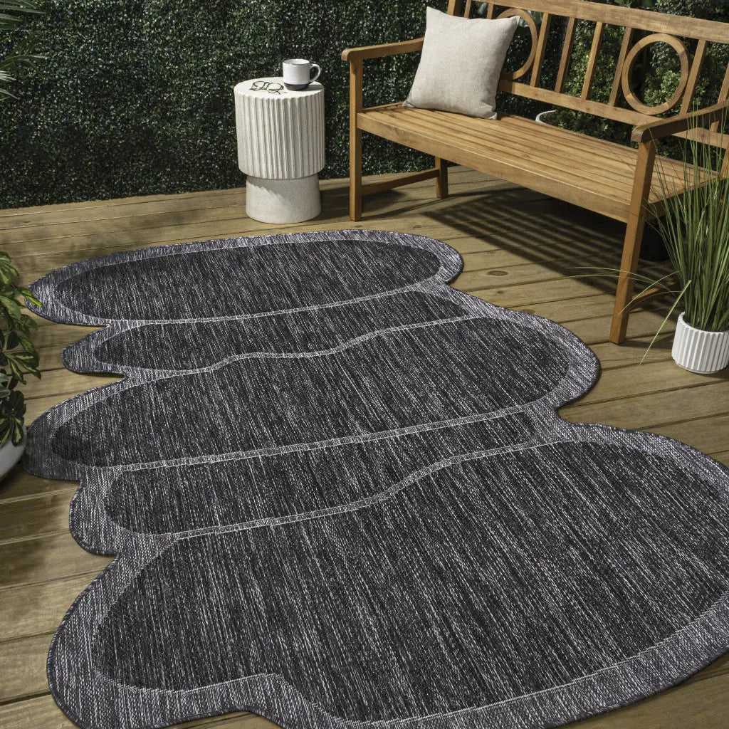 9' X 12' Dark Gray And Gray Medallion Indoor Outdoor Area Rug Homeroots Outdoor