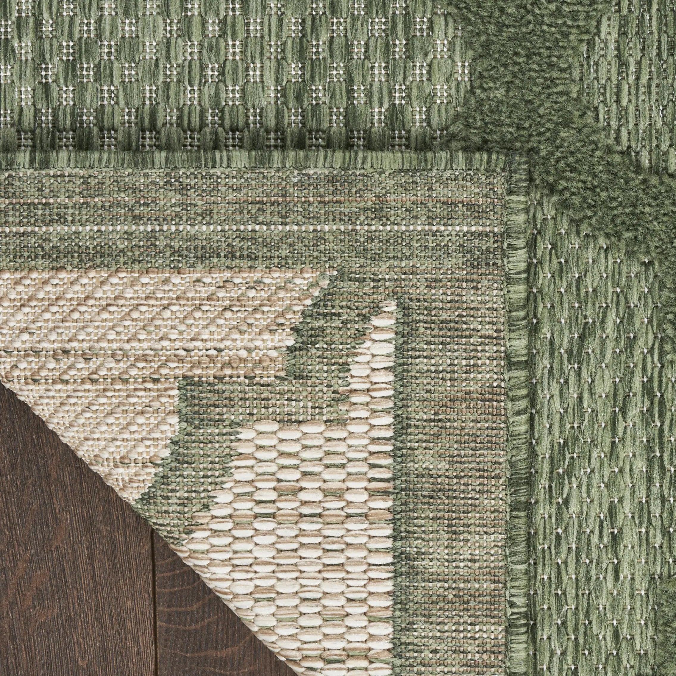 9' X 12' Dark Green And Light Green Trellis Indoor Outdoor Area Rug Homeroots Outdoor