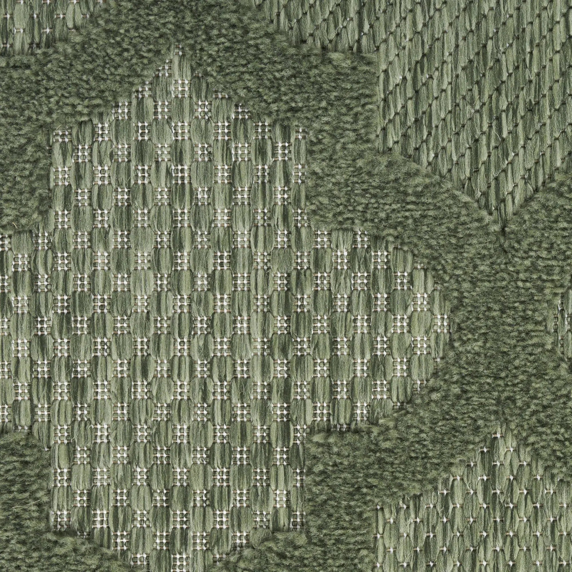 9' X 12' Dark Green And Light Green Trellis Indoor Outdoor Area Rug Homeroots Outdoor