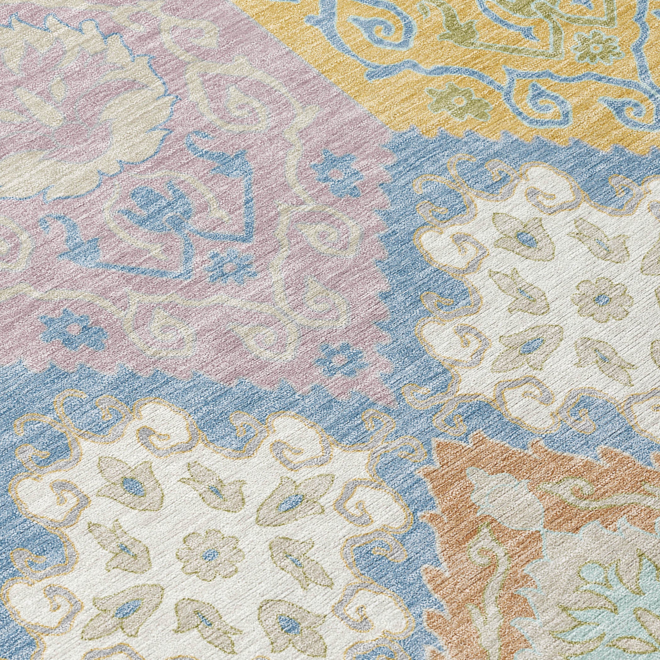 9' X 12' Denim Blue And Ivory Geometric Washable Indoor Outdoor Area Rug Homeroots Outdoor