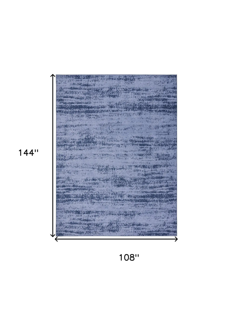 9' X 12' Denim Blue And Navy Blue Abstract Indoor Outdoor Area Rug Homeroots Outdoor
