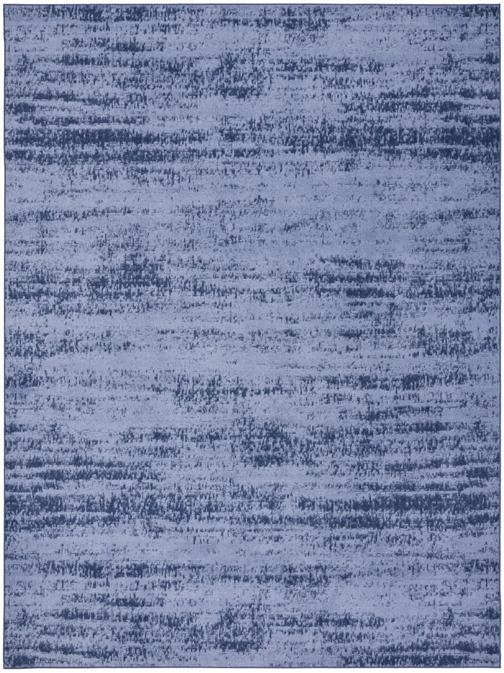 9' X 12' Denim Blue And Navy Blue Abstract Indoor Outdoor Area Rug Homeroots Outdoor