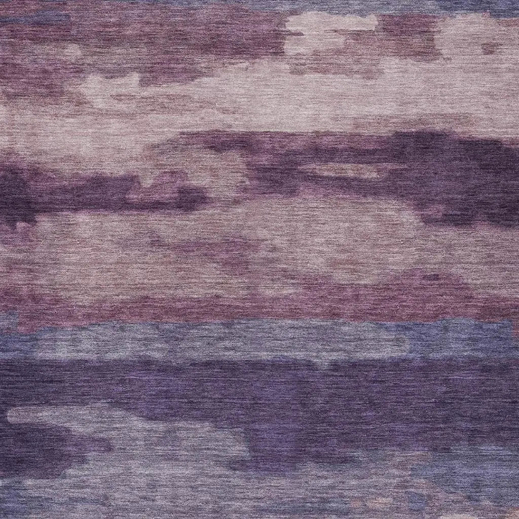 9' X 12' Eggplant And Purple Abstract Washable Indoor Outdoor Area Rug Homeroots Outdoor