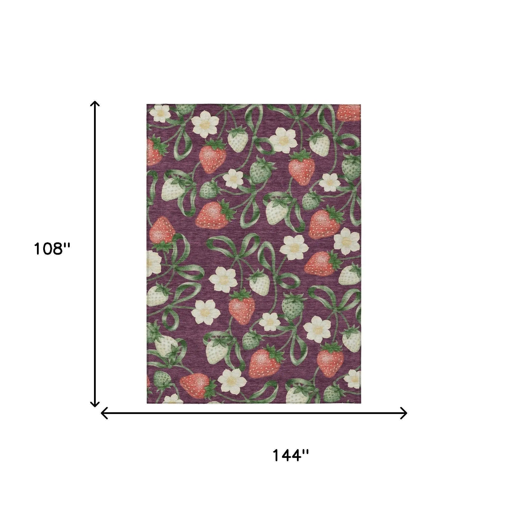9' X 12' Eggplant And Purple Floral Washable Indoor Outdoor Area Rug Homeroots Outdoor