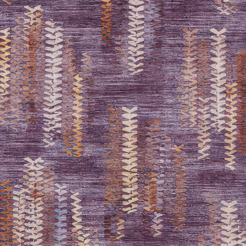9' X 12' Eggplant And Purple Striped Washable Indoor Outdoor Area Rug Homeroots Outdoor