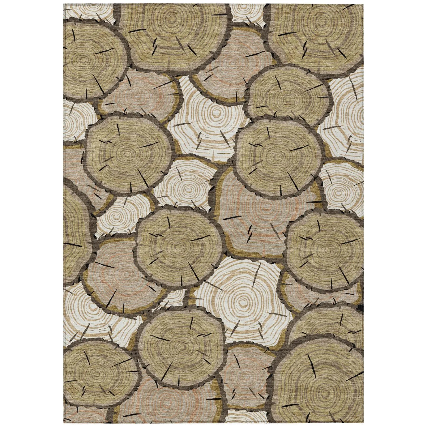 9' X 12' Gold And Beige Faux Bois Washable Indoor Outdoor Area Rug Homeroots Outdoor