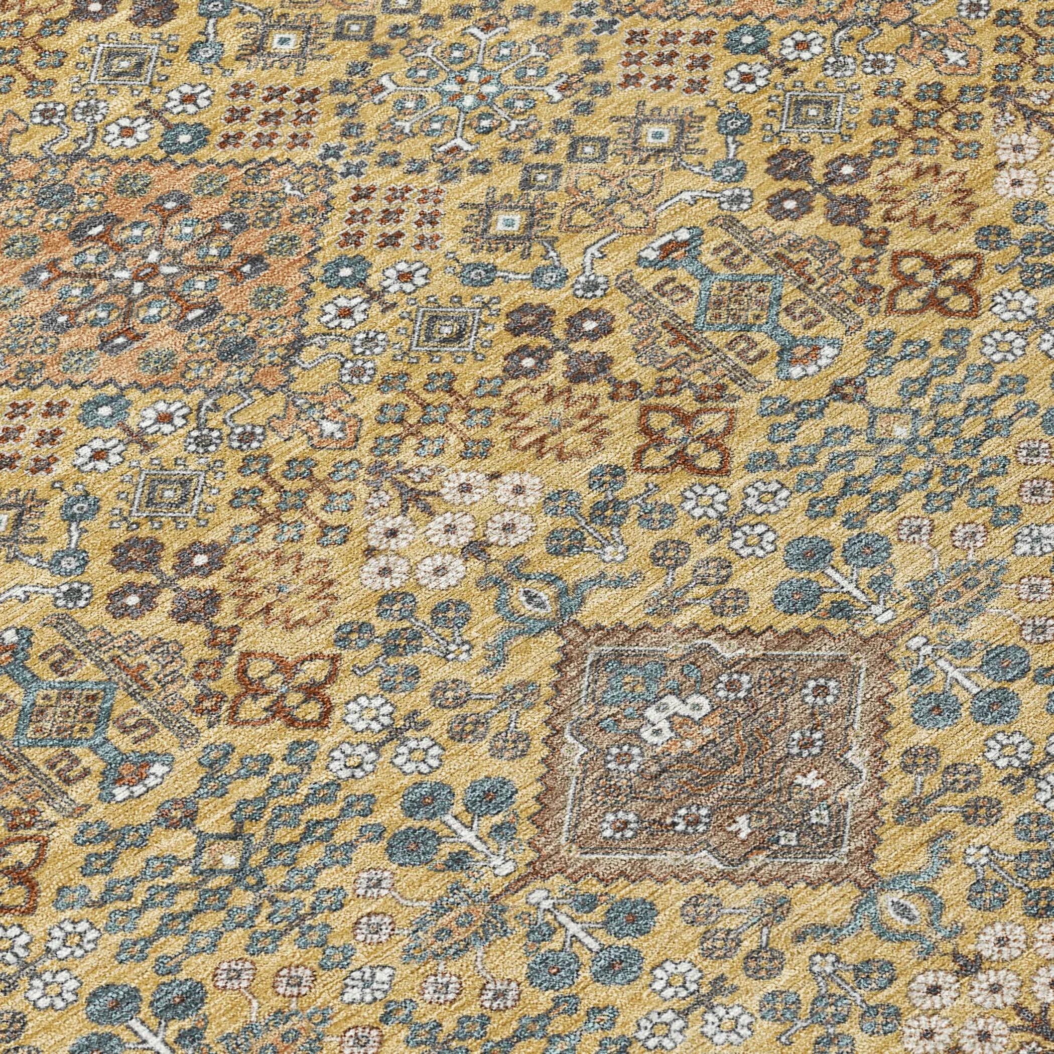 9' X 12' Gold And Copper Geometric Washable Indoor Outdoor Area Rug Homeroots Outdoor