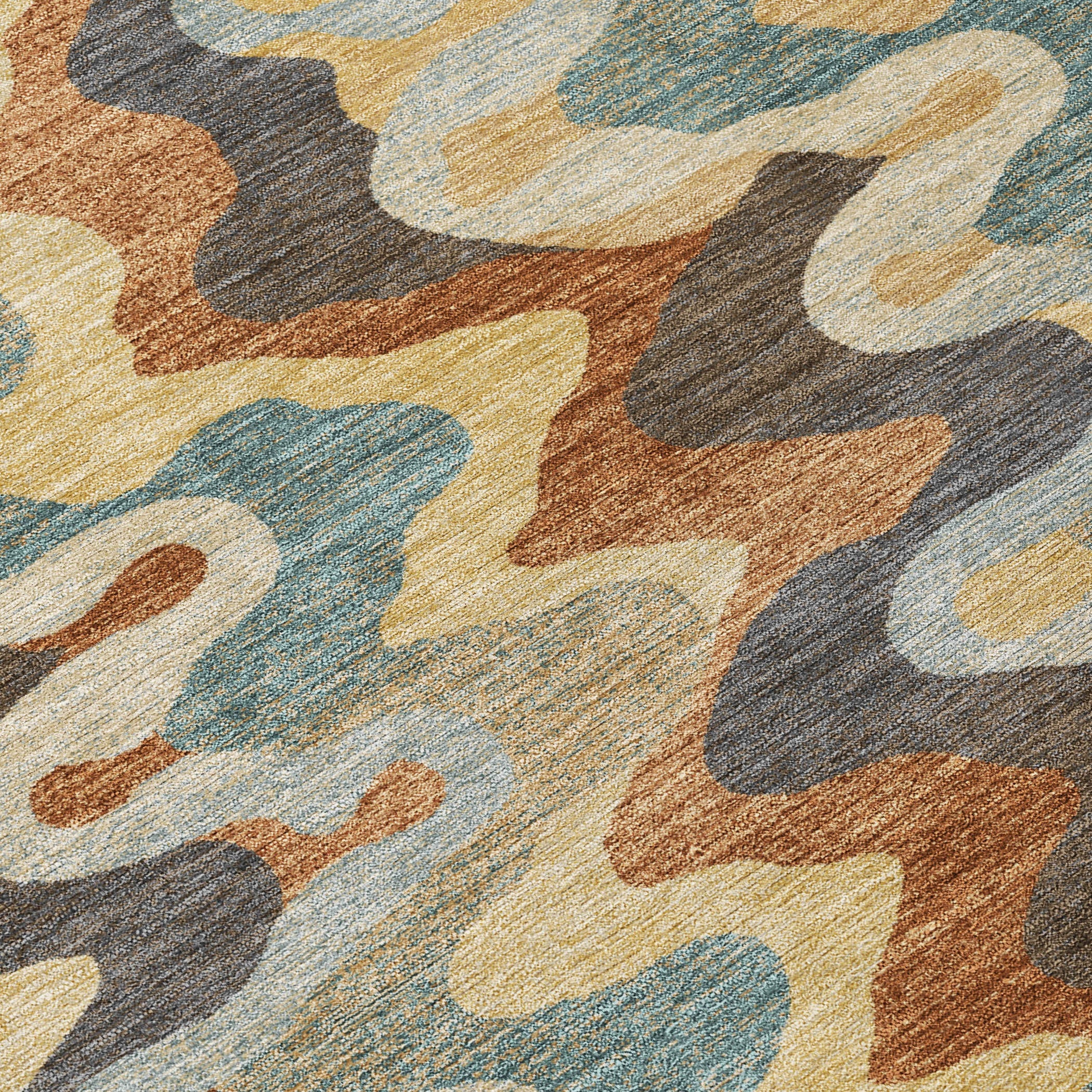 9' X 12' Gold And Wheat Abstract Washable Indoor Outdoor Area Rug Homeroots Outdoor