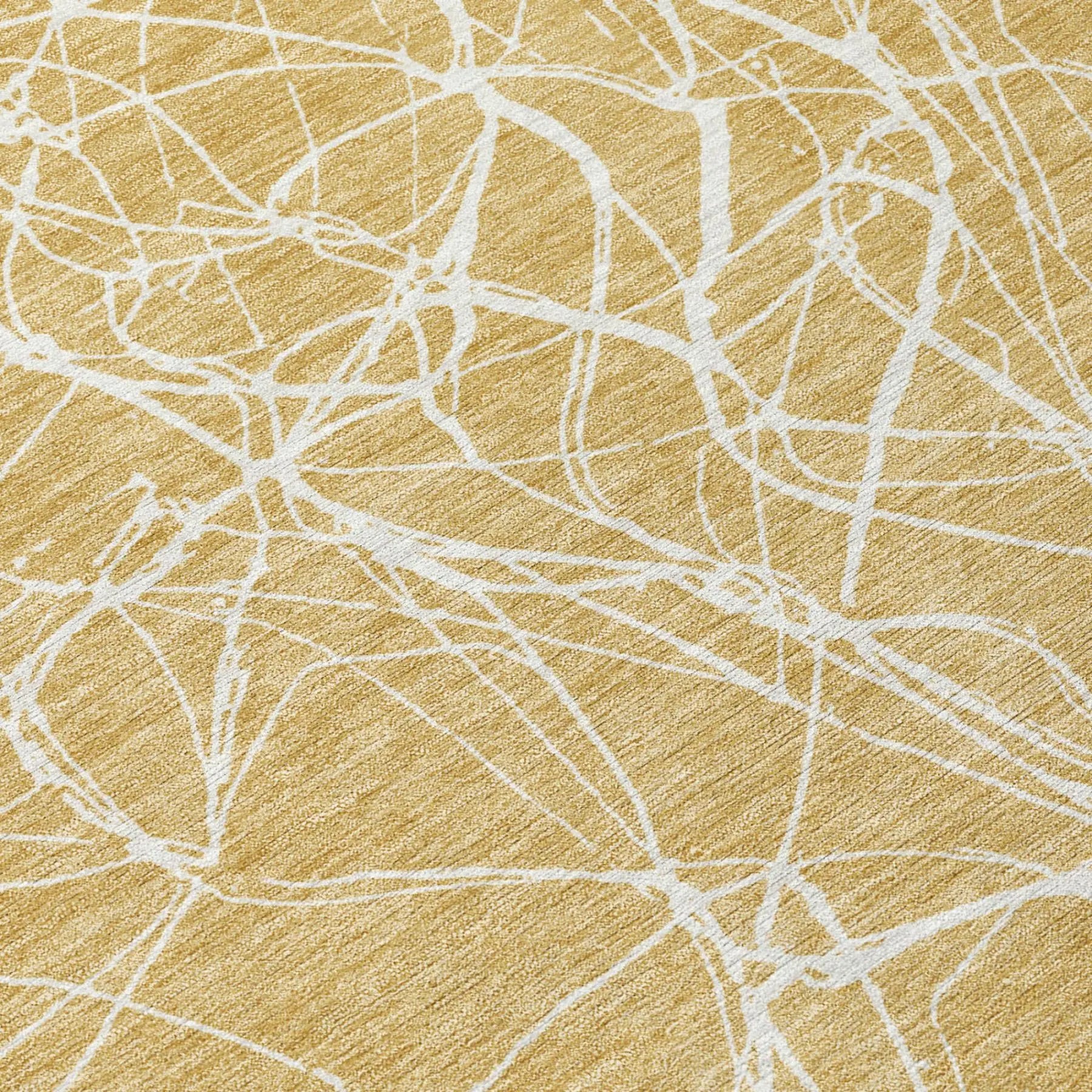 9' X 12' Gold And Wheat Abstract Washable Indoor Outdoor Area Rug Homeroots Outdoor