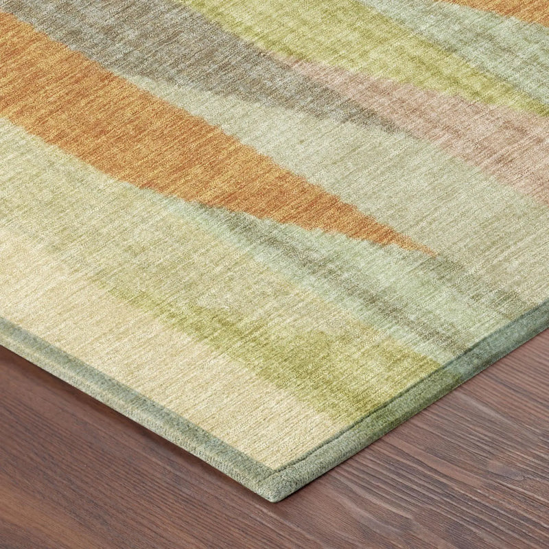9' X 12' Gold And Wheat Striped Washable Indoor Outdoor Area Rug Homeroots Outdoor