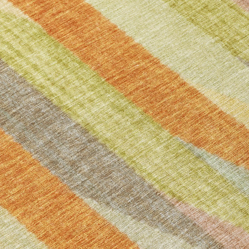 9' X 12' Gold And Wheat Striped Washable Indoor Outdoor Area Rug Homeroots Outdoor