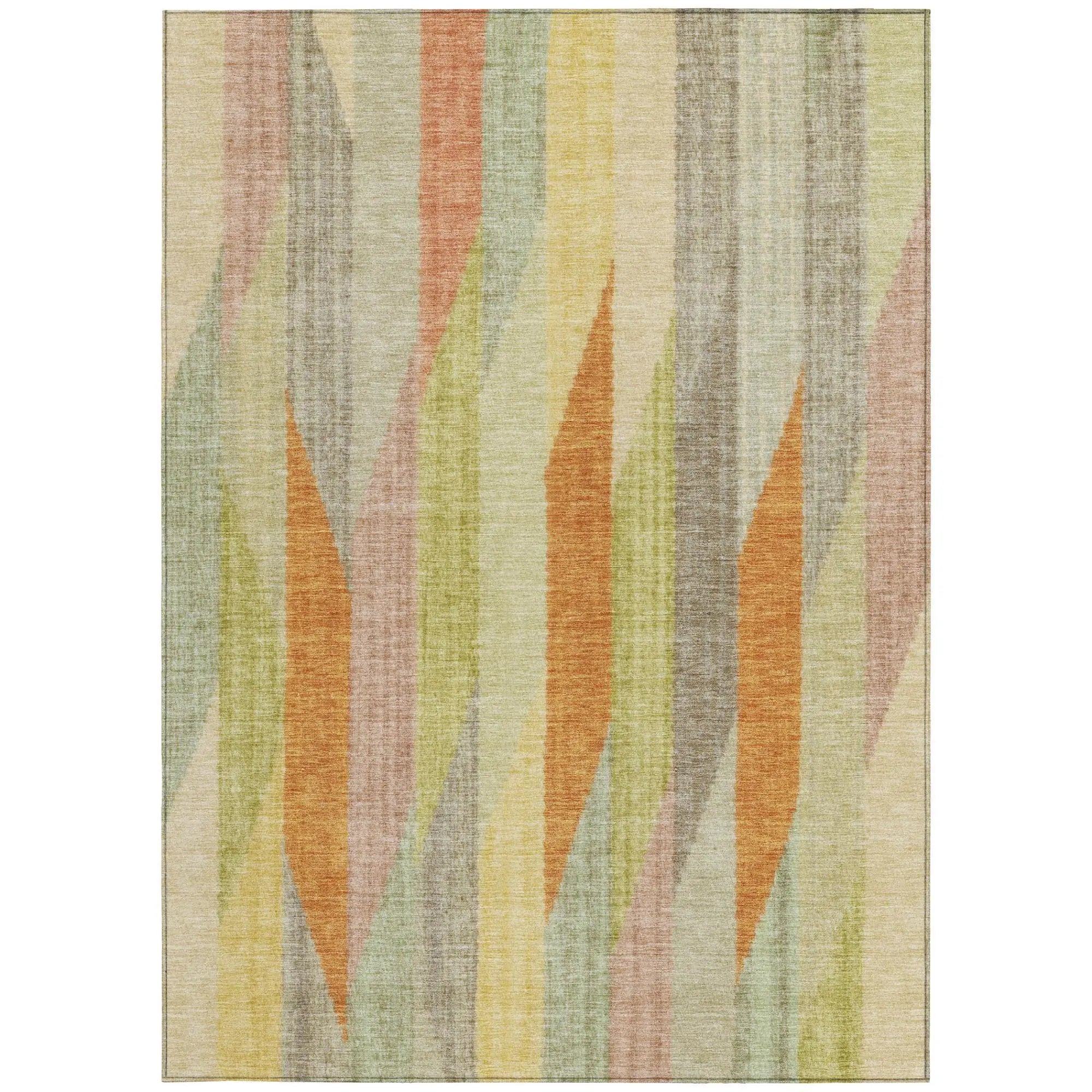 9' X 12' Gold And Wheat Striped Washable Indoor Outdoor Area Rug Homeroots Outdoor