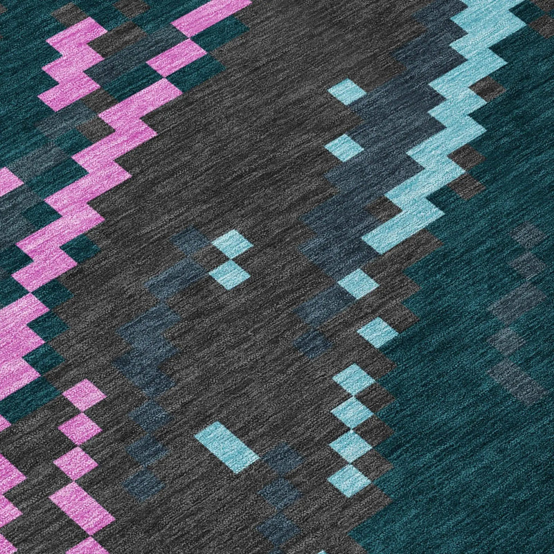 9' X 12' Graphite And Gray Abstract Washable Indoor Outdoor Area Rug Homeroots Outdoor