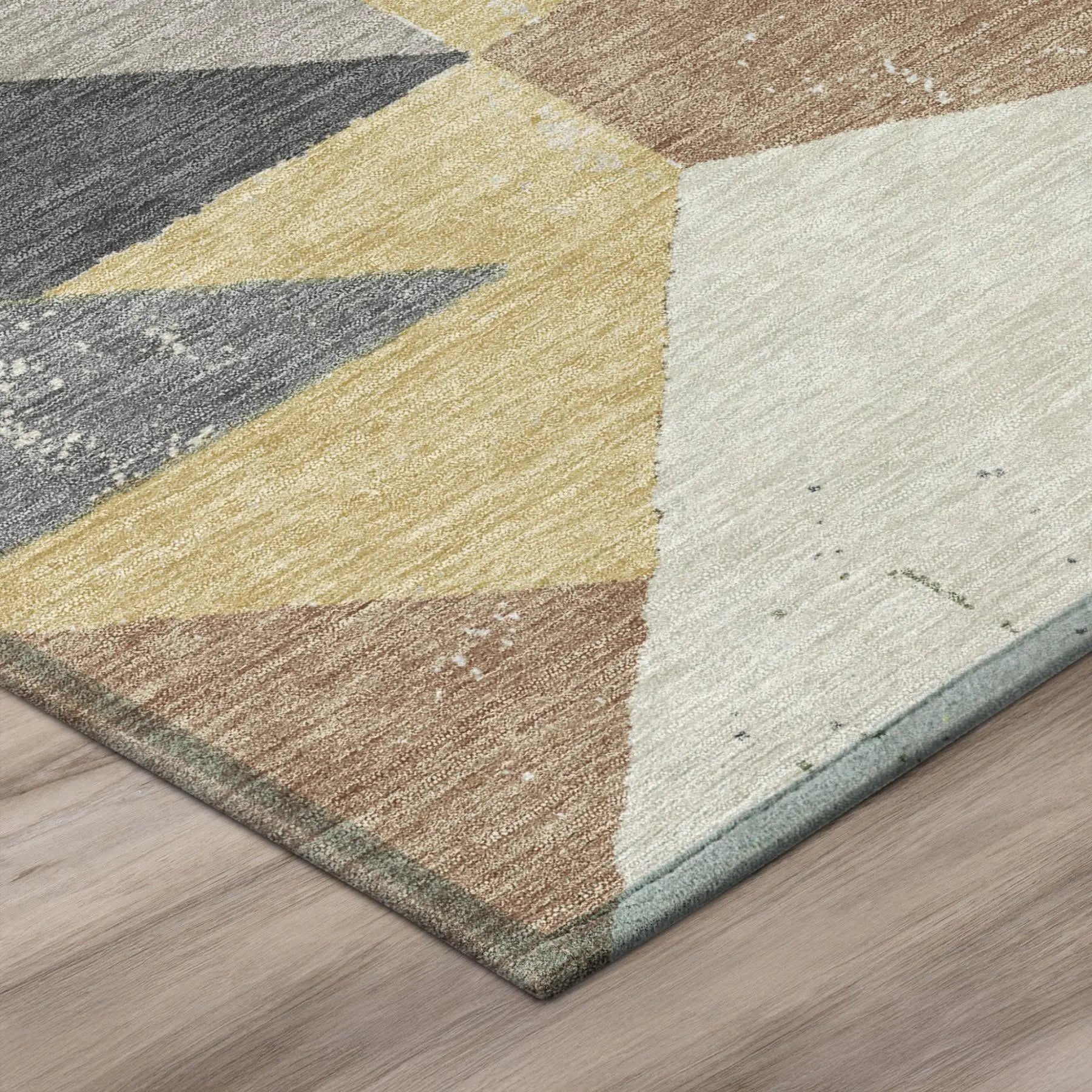 9' X 12' Graphite And Gray Geometric Washable Indoor Outdoor Area Rug Homeroots Outdoor