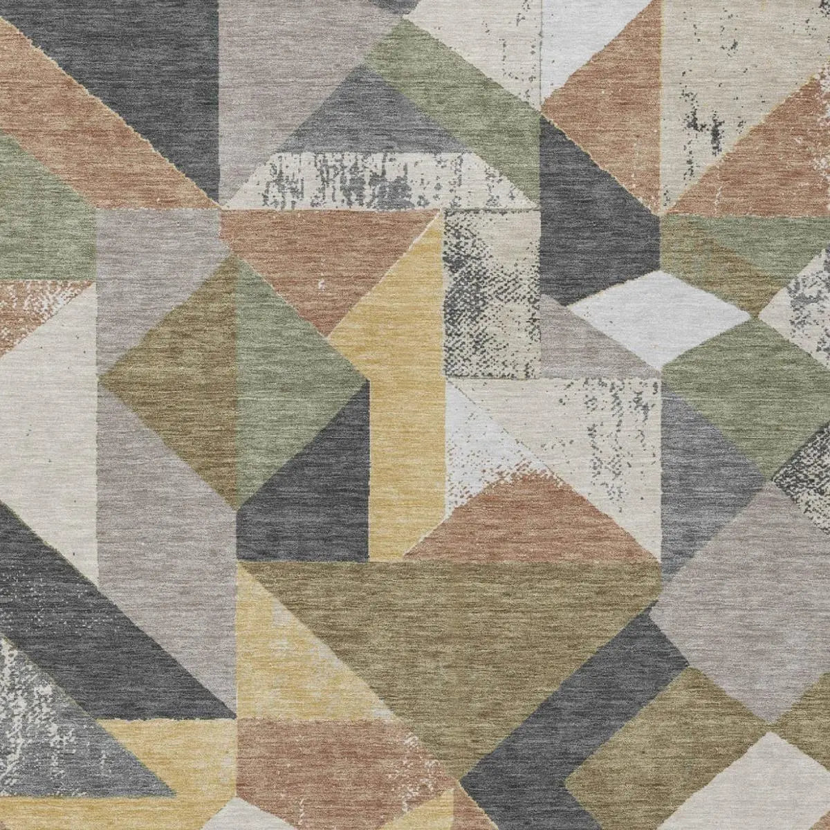 9' X 12' Graphite And Gray Geometric Washable Indoor Outdoor Area Rug Homeroots Outdoor