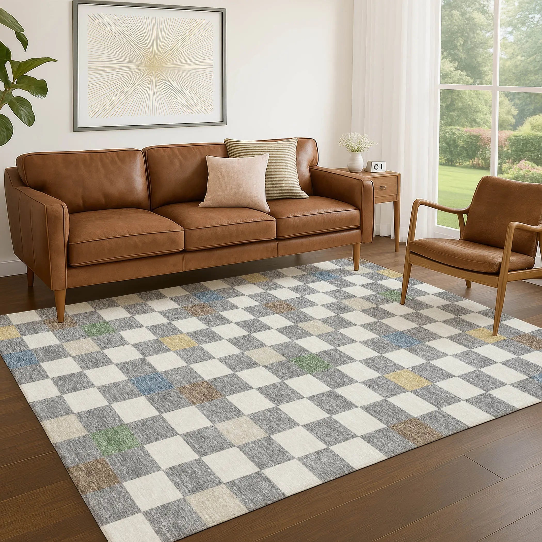 9' X 12' Gray And Beige Geometric Washable Indoor Outdoor Area Rug Homeroots Outdoor